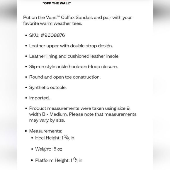 Vans Colfax Sandal - Black - Picture 8 of 12